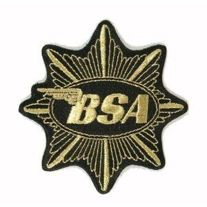 BSA Gold Star Vintage Embroidered Iron-On Sew-On Patch - NEW